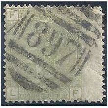 1877 SG153 4d Sage-Green Plate 15 Good Used Wing Margin Check Letters "LF".