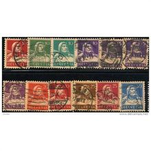 1914/1933 12 different values - #47 fine used (o)