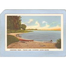 Rhode Island Coventry Greetings From Tiogue Lake Coventry Rhode Island~304