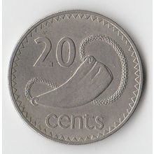 FIJI COIN - 20 CENTS 1969/VF