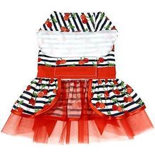 NEW Cherry Stripe Harness Dress with Matching Leash New Spring 2024 Small