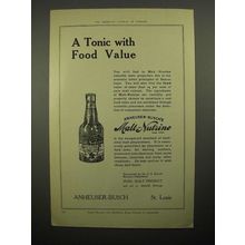 1918 Anheuser-Busch Malt-Nutrine Beer Ad - A Tonic
