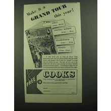 1939 Thos. Cook & Son Ad - Make It A Grand Tour