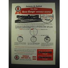 1965 Redfield Scopes Ad - Accu-Range Variable Scopes