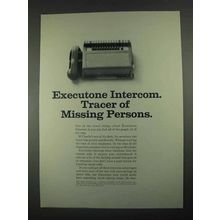 1967 Executone Intercom Ad - Tracer of Missing Persons