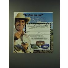 1987 Skoal Long Cut Tobacco with Walt Garrison Ad - Try 'em on me!