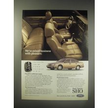 1990 Ford Taurus SHO Ad - We've mixed business with pleasure