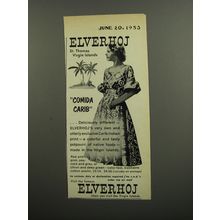 1953 Elverhoj St. Thomas Virgin Islands Advertisement - Comida Carib