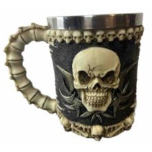 Skull Skeleton Wine Goblet Resin Medieval Skull Goblet Mug Stainless Steel