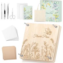 Wakhow Flower Press Kit, 11.02" X 11.02" Large Wooden Flower Pressing for Adults