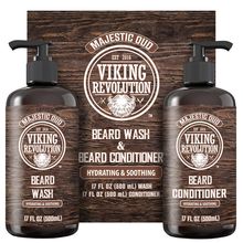 Viking Revolution Beard Wash and Beard Conditioner for Men with Argan Oil and Jo