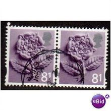 ENGLAND PAIR OF 81P 'TUDOR ROSE' (EN17) FINE USED (EBID1213)