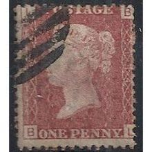 1858 SG43 1d Red Plate 134 Good/Fine Used Check Letters "BL".