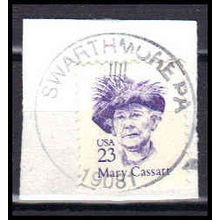Used 2181 23c Mary Cassatt Swarthmore, PA. E1935