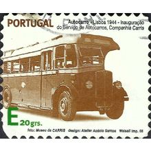 PORTUGAL, ROAD, Lisbon bus 1944, brown 2008, E 20gm