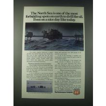 1977 Phillips 66 Oil Ad - The North Sea is One of the Most Forbidding Spots