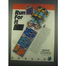 1985 Weekly Reader Family Software Ad - Run for It