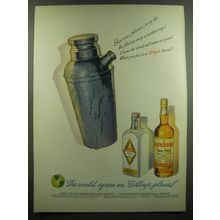 1948 Gilbey's Gin and Spey Royal Scotch Ad - Short ones.. tall ones.. in my day