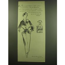 1949 Henri Bendel Young Timers Suit Ad - famed delighters in checks