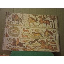 HUNTING, MOSAIQUE DU BARDO, TUNISIA unused postcard =