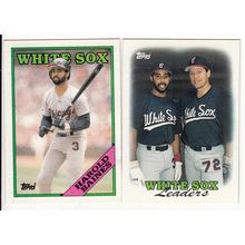 Two 1988 Topps baseball Harold Baines cards 35, 321 with Carlton Fisk- White Sox