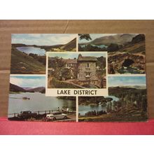 THE LAKE DISTRICT, CUMBRIA. multiview used postcard 1975 postmark. =