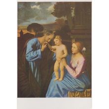 Sassoferrato The Holy Family Oil Christian Cambridge Gallery Painting Postcard