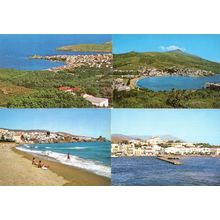 Andros Greece 4x Water View Sea River Aerial 1980s Postcard s