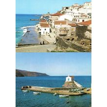 Andros Church Greece Afia Thalassini 2x Greek Postcard s
