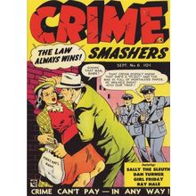 Crime Smashers Bank Robbery Bag Of Money Loot 1950s Comic Postcard