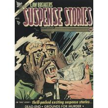 Law Breakers Suspense Stories Face Acid Attack 1950s Comic Postcard