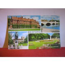 multiview, BEDFORD unused vintage postcard by J. Salmon #