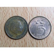 Netherlands 1974 5 Cents Coin