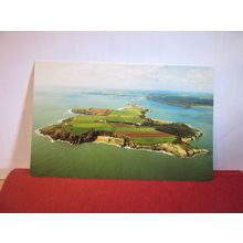 Aerial view of CALDEY ISLAND, PEMBROKESHIRE, WALES unused postcard Aerofilms =