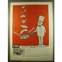 1961 T-Fal No-Stick Pans Advertisement - art by Raymond Savignac