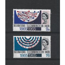 GB.International Telecomms Union Centenary set of 2.Phosphor Issue.M/Mint.Jul25a