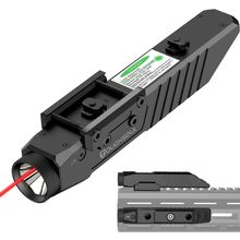 TOUGHSOUL Tactical Flashlight Green Red Laser Sight Combo, 1450 Lumen Picatinny