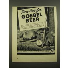 1942 Goebel Beer Ad - Time Out For Goebel Beer