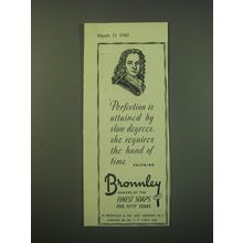1942 Bronnley Soap Ad - Perfection requires the Hand of Time