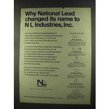 1972 NL Industries Ad - National Lead Changed Name