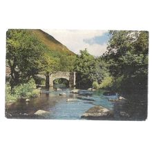 FINGLE BRIDGE, DARTMOOR, DEVON used postcard. 1968 postmark =