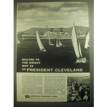 1962 American President Lines Ad - Sailing to the Orient May 23