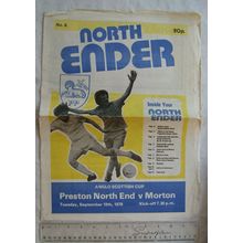 1979 North Ender No. 6 Preston North End v. Morton, Anglo Scottish Cup