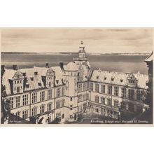 Kronborg Udsigt Over Oresund Til Sverrif Denmark Aerial Postcard