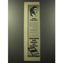 1953 Harcourt, Brace Book Ad - Children are Bored on Sunday by Jean Stafford