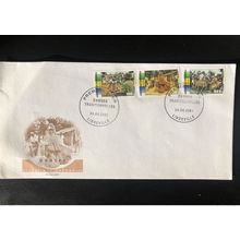 Gabon 2001 Mi. 1655 - 1657 FDC Danses traditionnelles Tänze Dancing Art RARE!