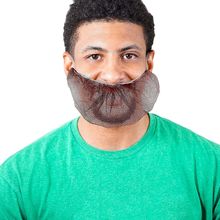 100 Pack of Disposable Soft Nylon Beard Covers 18". Brown beard guards. Premi...