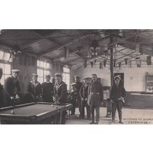 Soldiers Billiards Game Missions To Seamen Zeebrugge Military Hand Signed Old Po