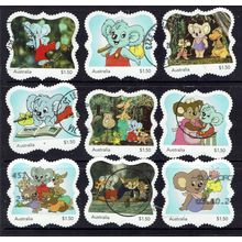 AUSTRALIA 2024 BLINKY BILL S/A SET OF 9 FINE USED EX MY STAMPS PACK L456
