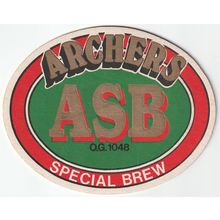 BEER MAT - ARCHERS BREWERY - ASB SPECIAL BREW - (Cat No 022) - (1987)